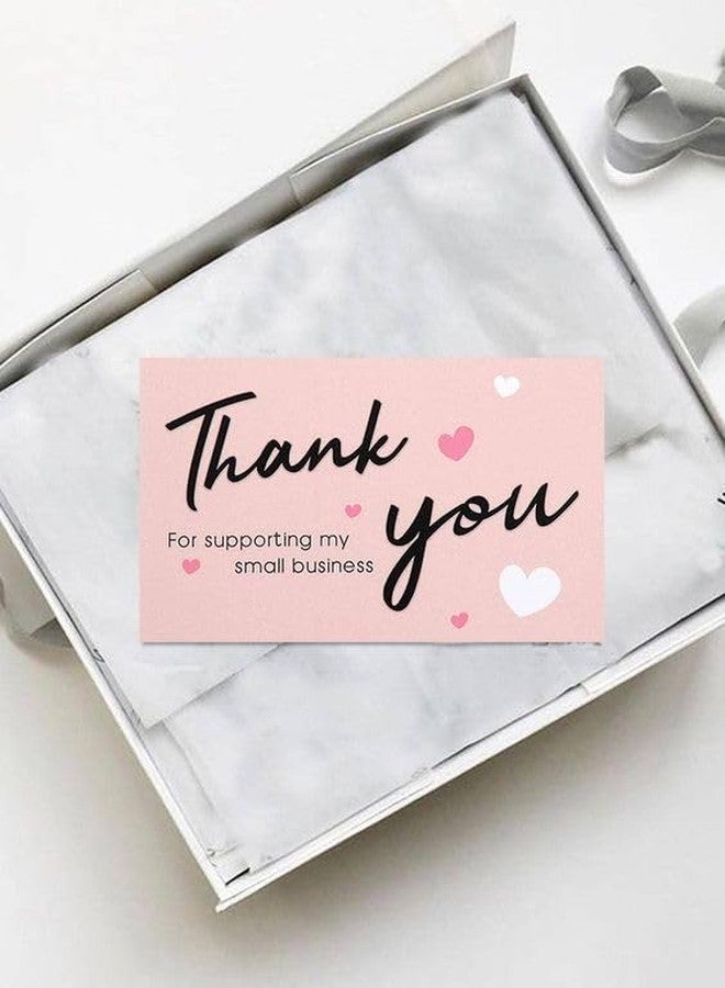 PICKKART Thank You Cards for Supporting Small Business, Pack of 30, Pink, Hearts (Pink) - Image 3